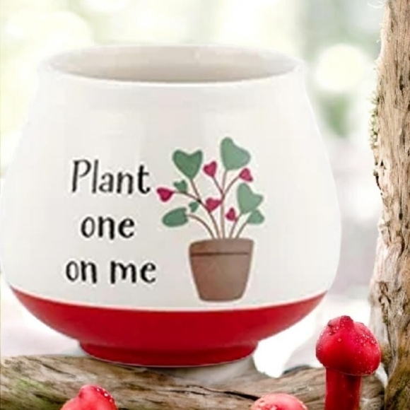 Other - Plant one on me ceramic planter